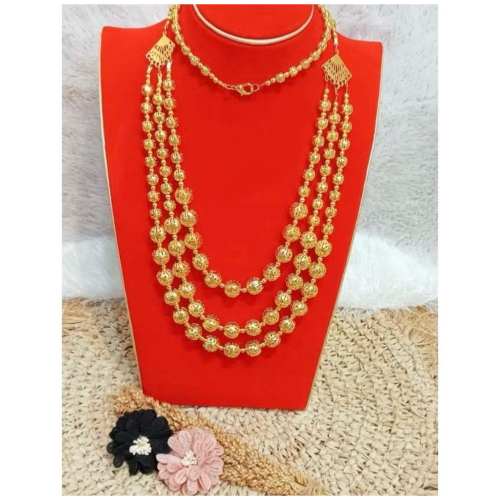 Kalung Kolara Baju Bodo Bugis / Kalung Bola Emas