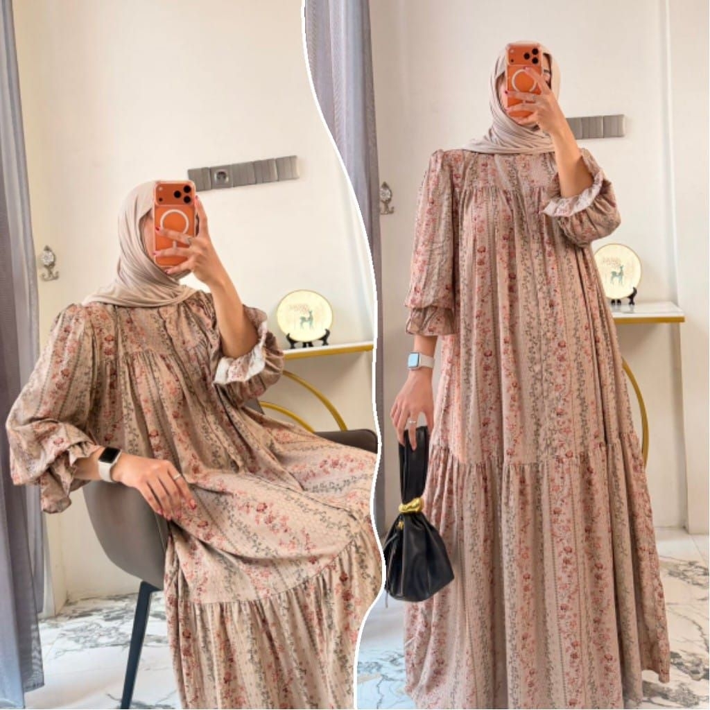 Syifa dress rayon gamis jumbo lebaran 2026