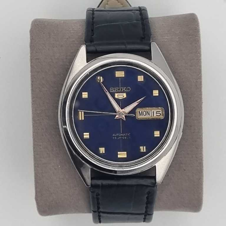 Jam Pria Seiko 5 Automatic 7009 23 Jewels Jam Tangan Original Strap Kulit Vintage Klasik Day Date Be