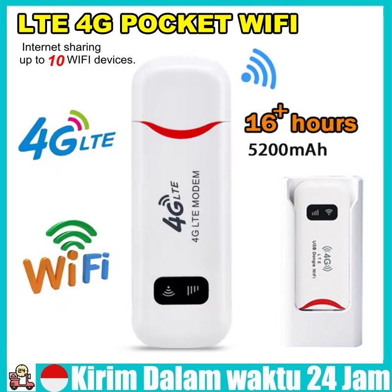 Modem WIFI USB 4G Dukungan Semua Operator Kartu SIM 150 Mbps Modem USB Mifi Dukungan 10 Perangkat
