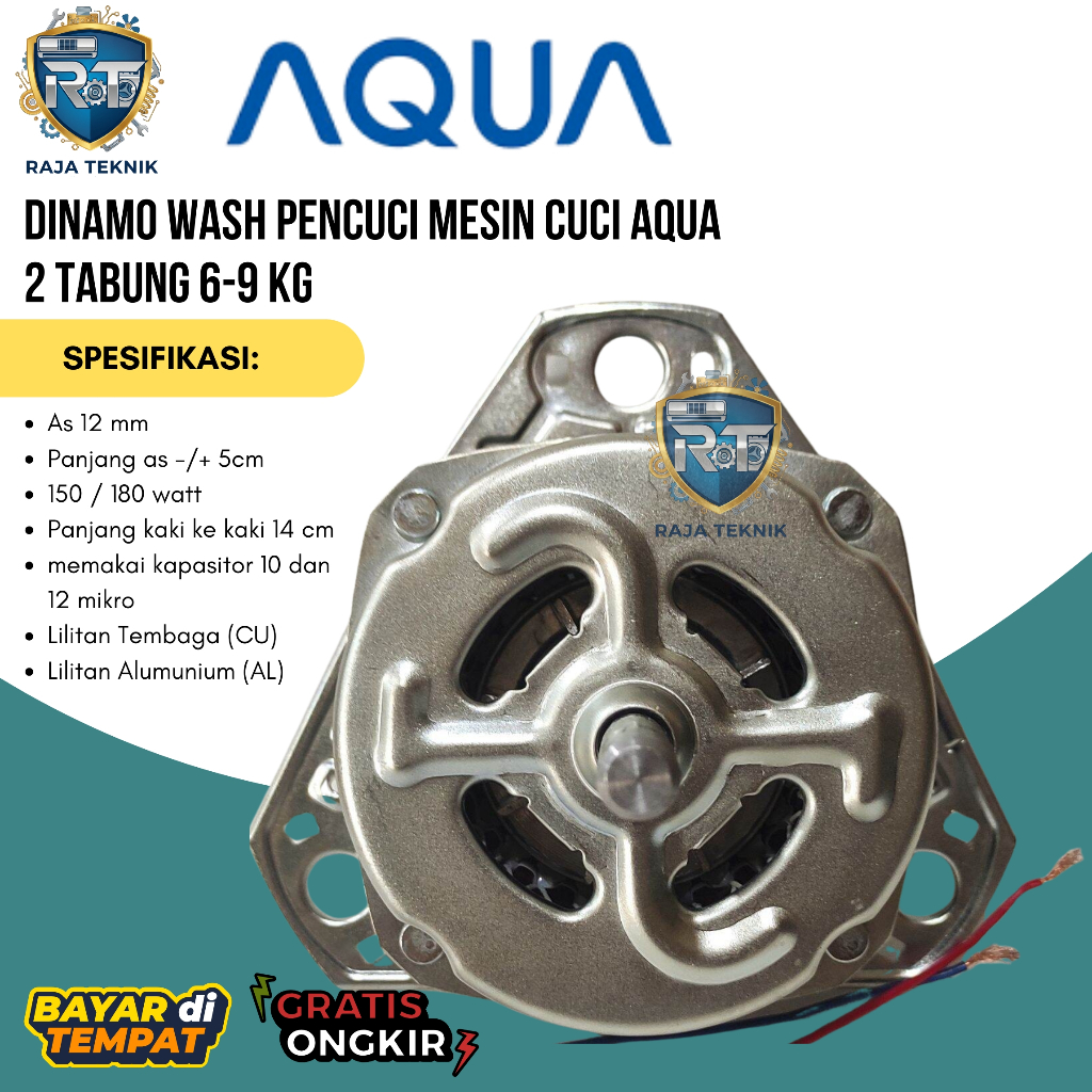 Dinamo Wash Pencuci Mesin Cuci AQUA 2 Tabung 6-9 Kg