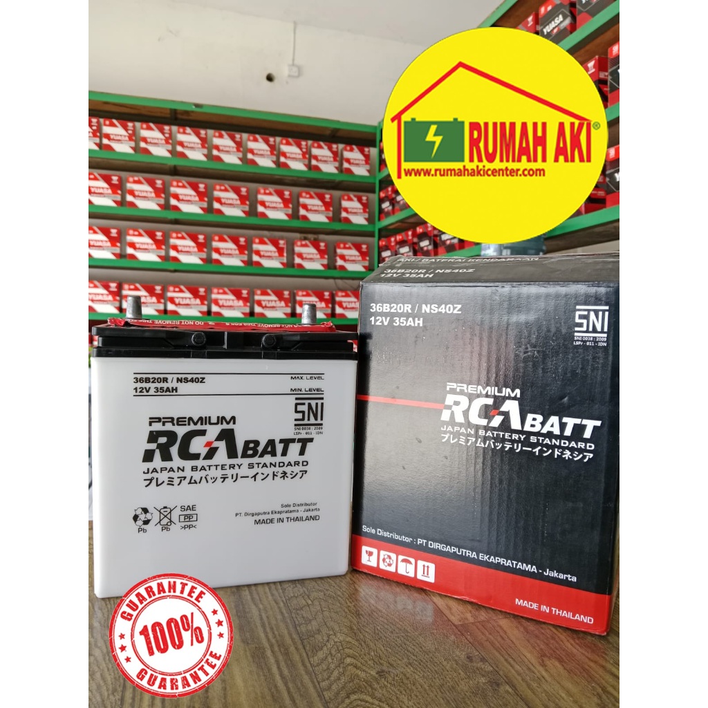 Aki Mobil NS40Z 36B20R RCA made in Korea 12V 35Ah / Aki Premium / Aki Konvensional / Aki Basah