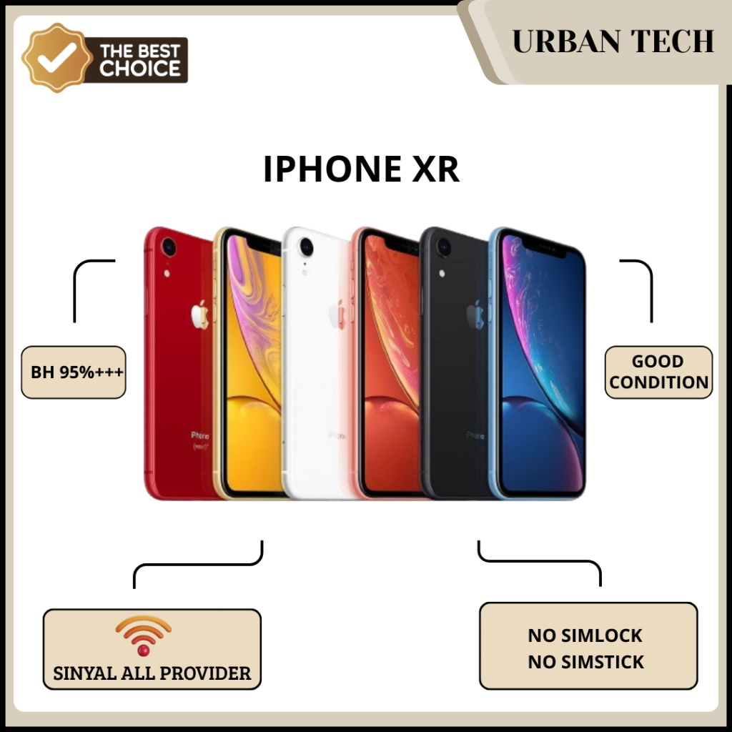 BIG SALE IPHONE XR 64GB/128GB/256GB Second/Bekas Fullset Mulus No Minus LCD Original 100% No Recond 