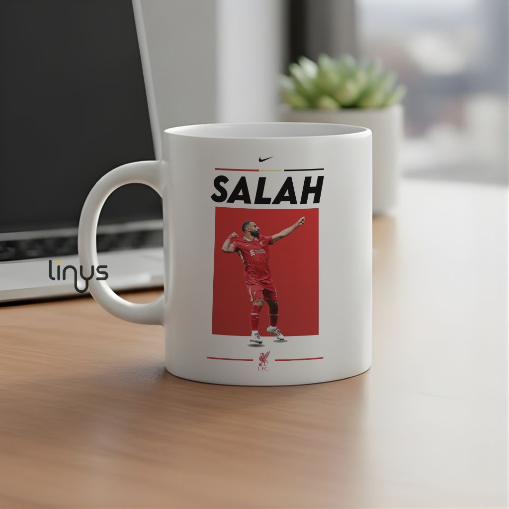 Mug Gelas Salah Liverpool Team Cangkir M Salah YNWA LFC art