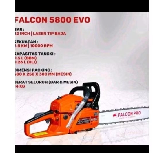 chainsaw falcon evo 5800 pro