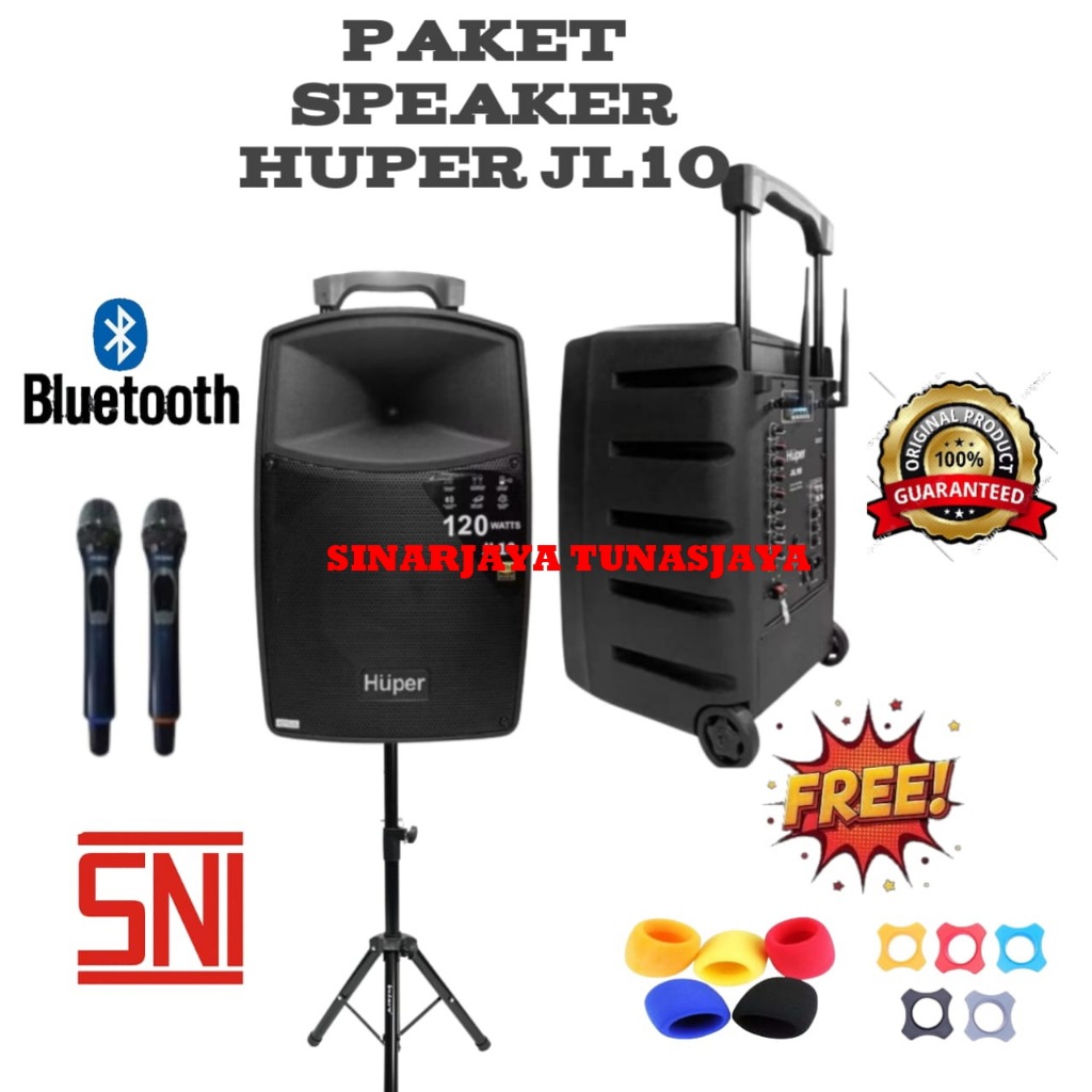 Speaker Portable Huper JL10/max10he Original Speaker 10inch Garansi resmi