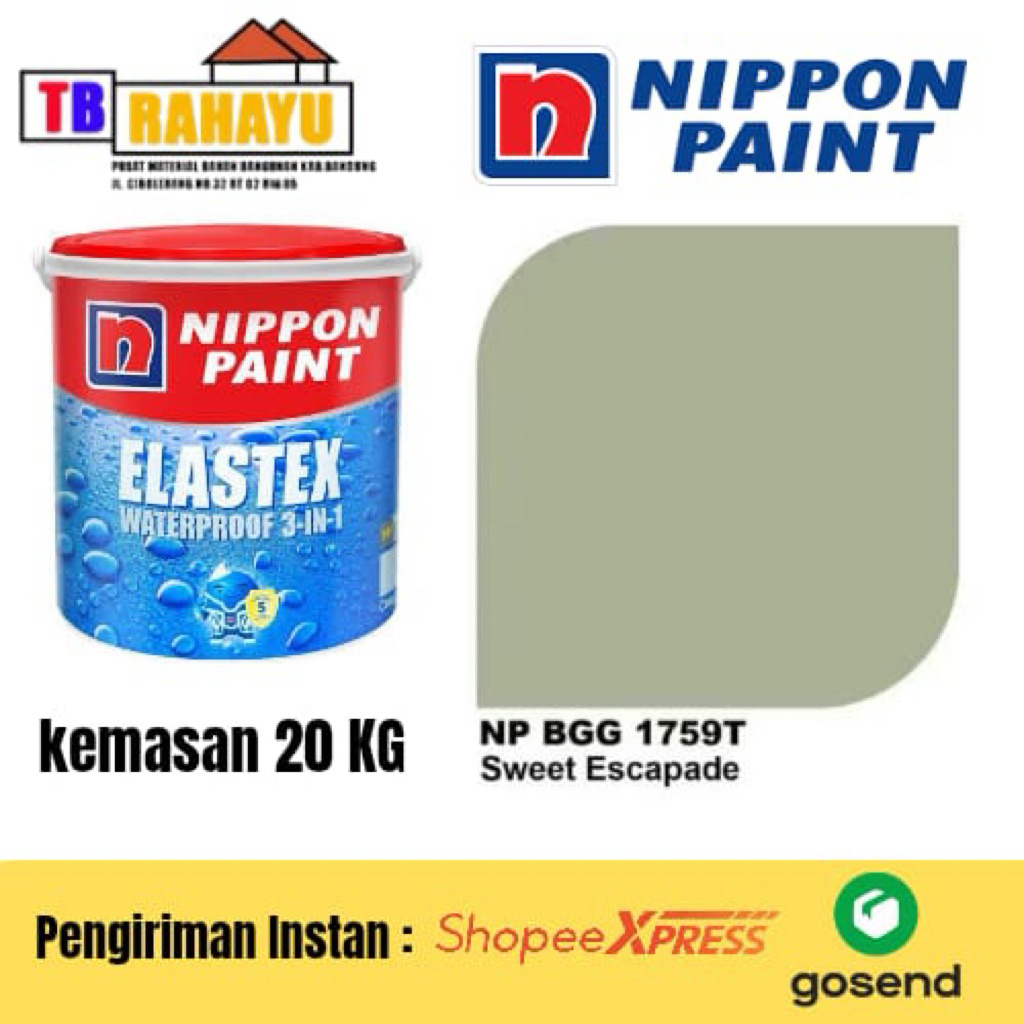 Nippon Paint Elastex 3in1 Tinting NP BGG 1759T Sweet Escapade - 20 KG