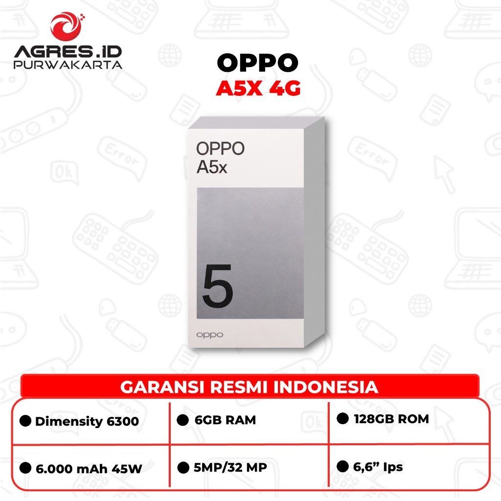 Oppo A5X Ram 6GB Rom 128GB Snapdragon 6s Garansi Resmi