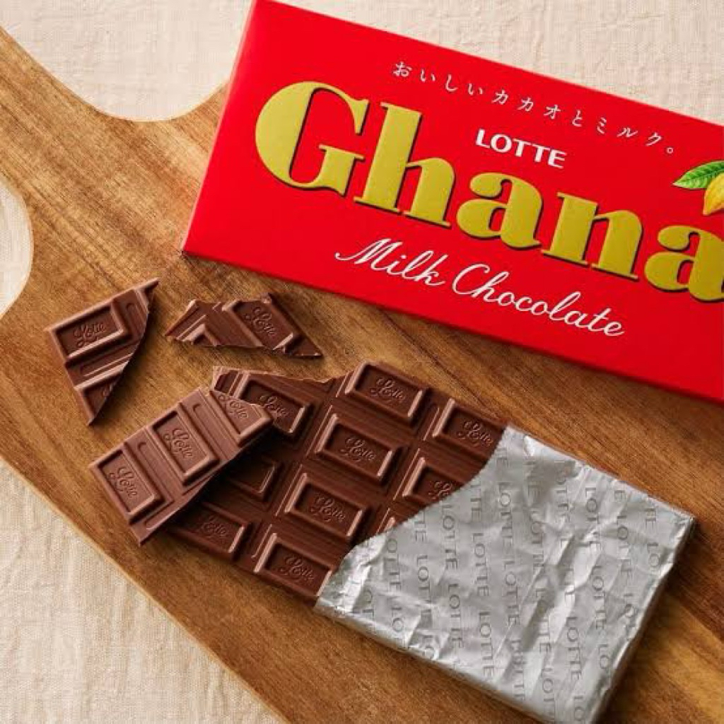 Lotte japan ghana black chocolate bar japan