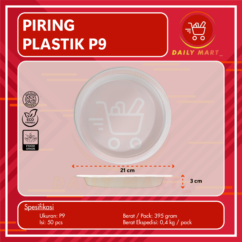 Plastik Piring Makanan Sekali Pakai P9 / Plastik Piring Makanan Sekali Pakai P7 / Plastik Piring Mak