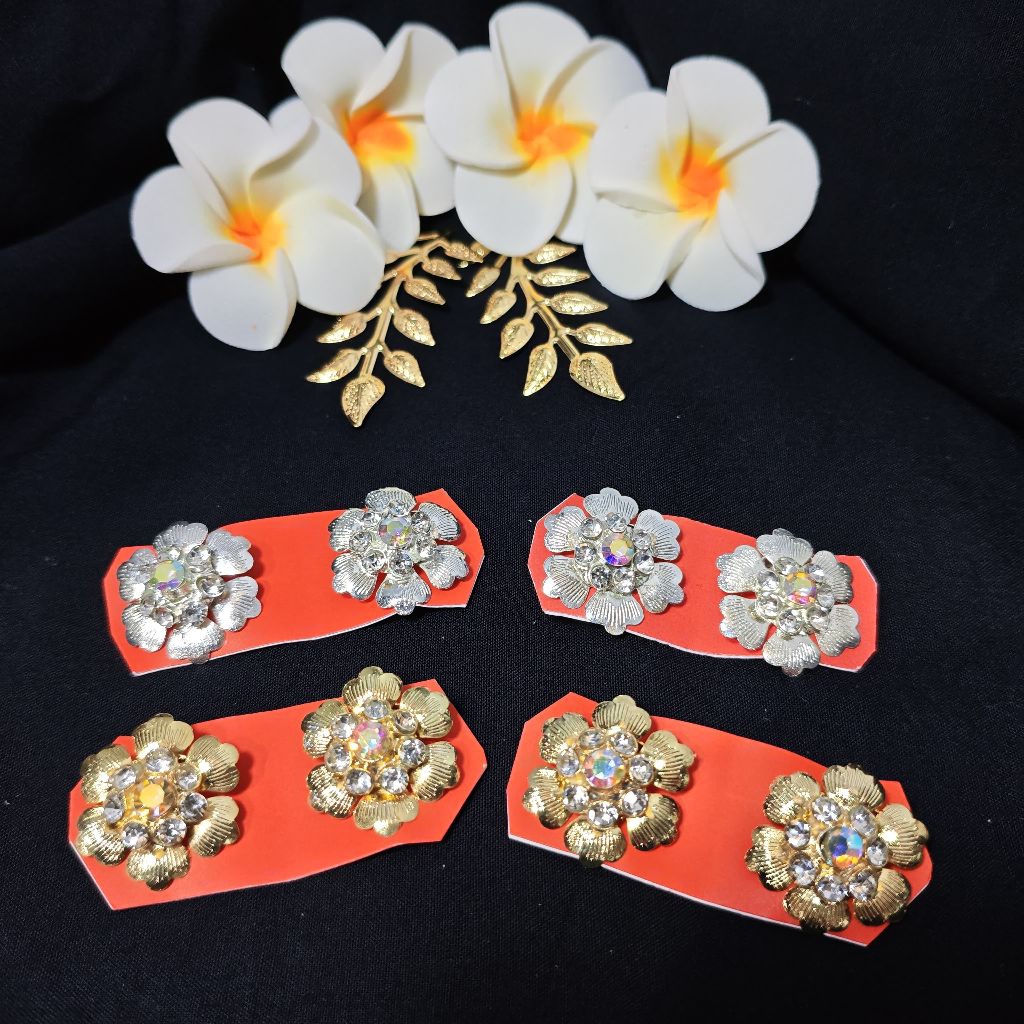 Anting Giwang Jepit Anak Bunga