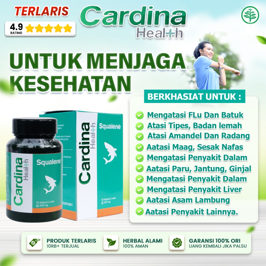 Cardina Squalene Ekstrak Ikan Hiu 30 Softgel