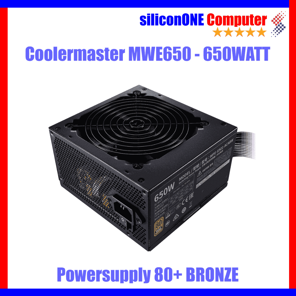 Cooler Master MWE 650 GOLD V3 ATX3.1 Non Modular Powersupply MWE650 80+ GOLD Coolermaster