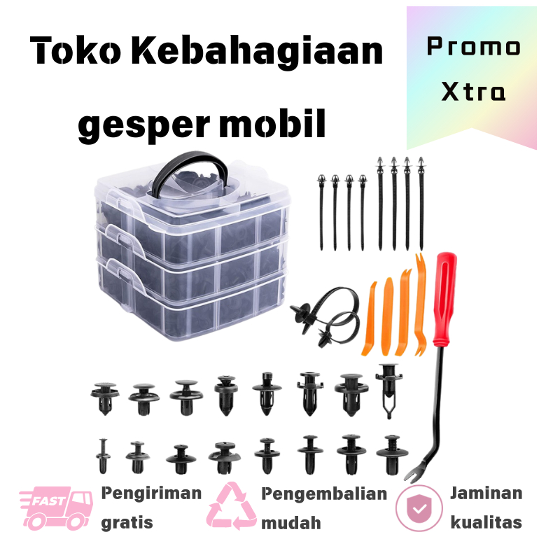 Pengencang Universal Bodi Mobil, Aksesori Snap Kotak Sekrup Ekspansi, Penjepit Bumper & Paku Keling 