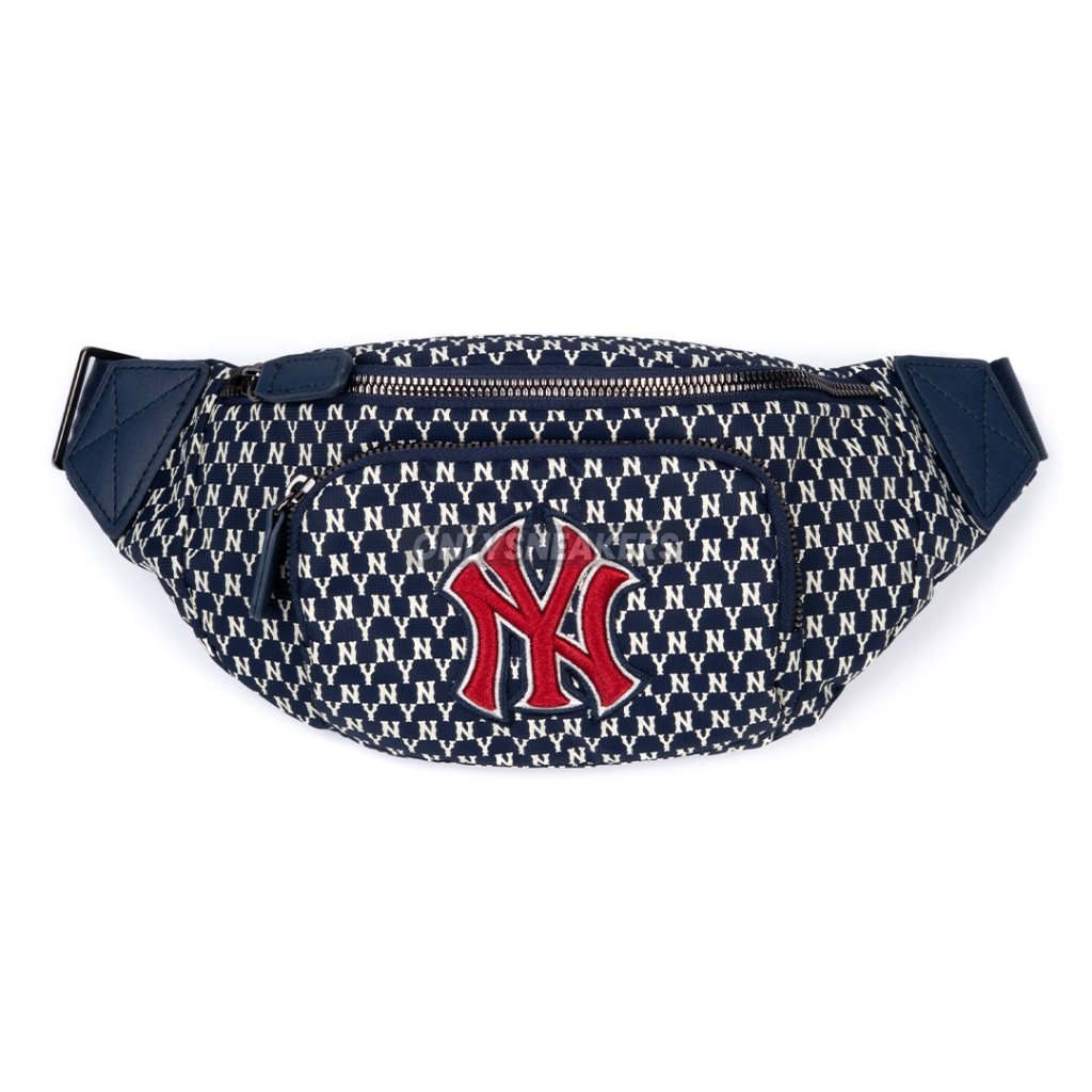 MLB MONOGRAM HIP SACK NEW YORK YANKEES BELT NAVY LOGO RED WAIST BAG