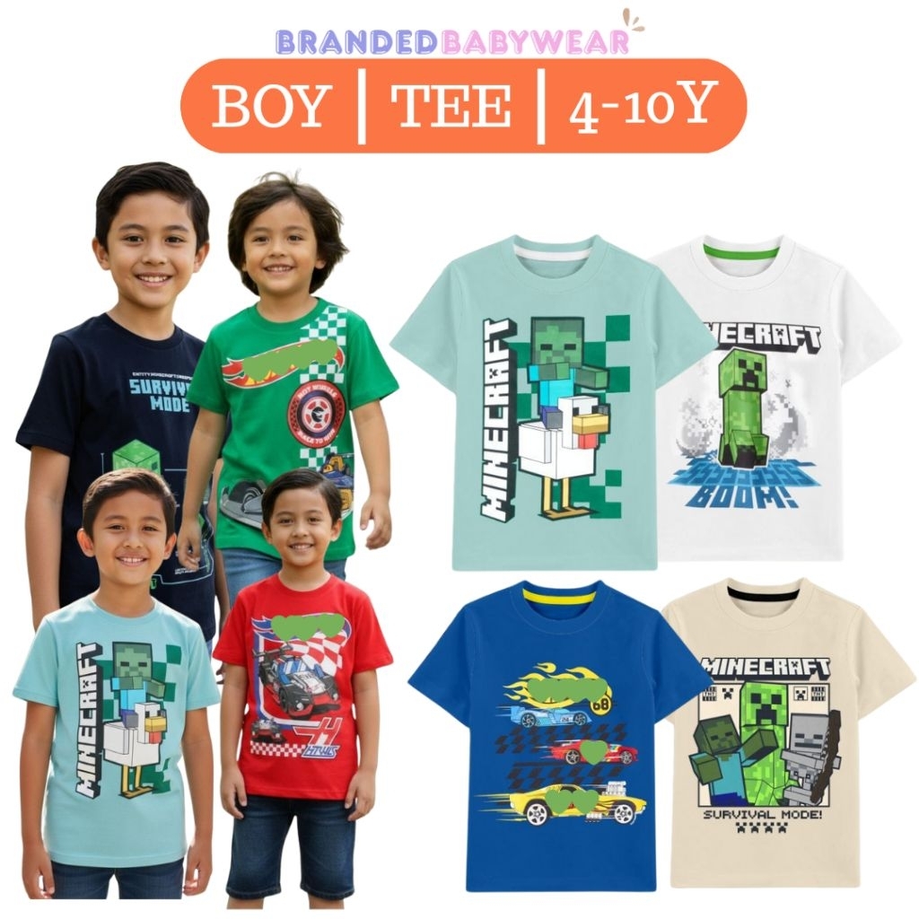 Kaos Anak Laki Laki Size 4-10Tahun Cocok Untuk Kado/Gift BBW879