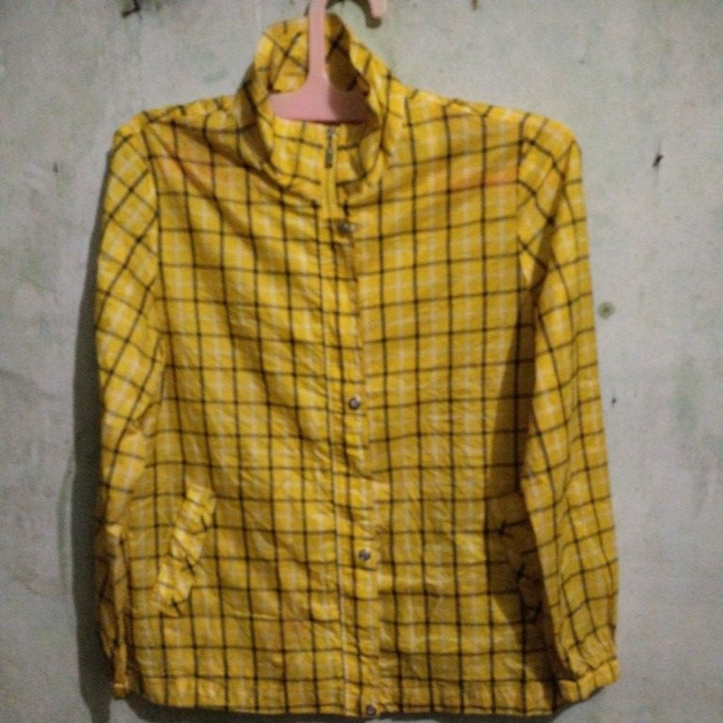 jaket second parasut outdoor waterproof pria