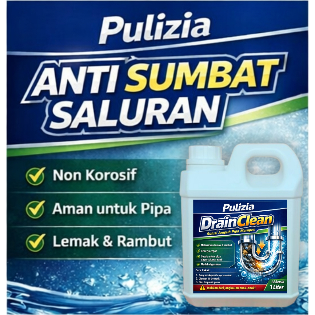 Cairan Anti Sumbat Mengatasi Sumbat Saluran Air Pipa 1 Liter