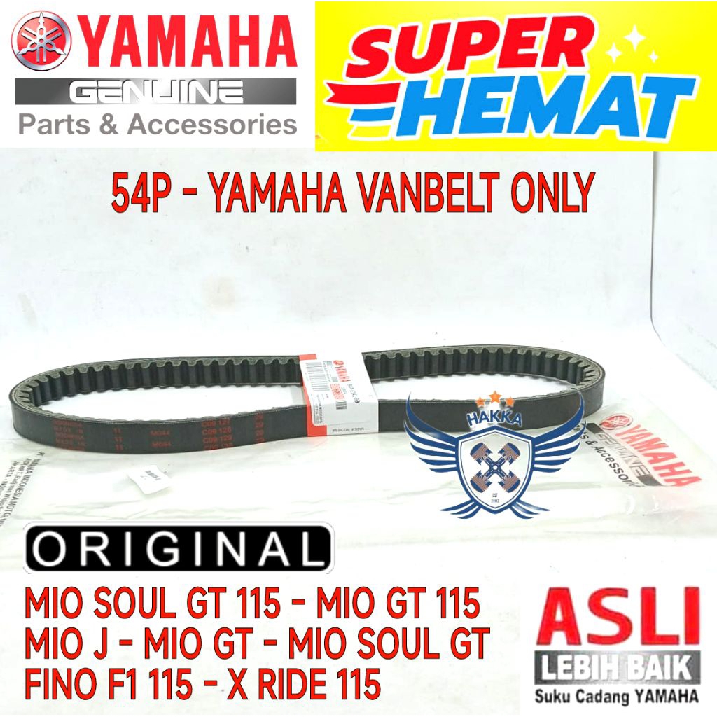 54P VANBELT ONLY ORIGINAL YAMAHA MIO SOUL GT 115, VANBELT ONLY FINO F1 115, VANBELT ONLY XRIDE 115, 