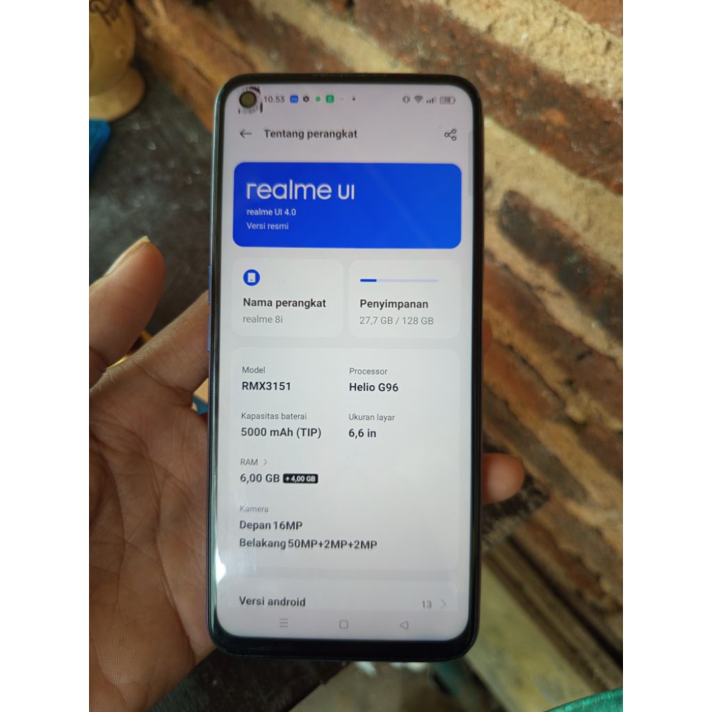 Realmi 8i ram6+6/128