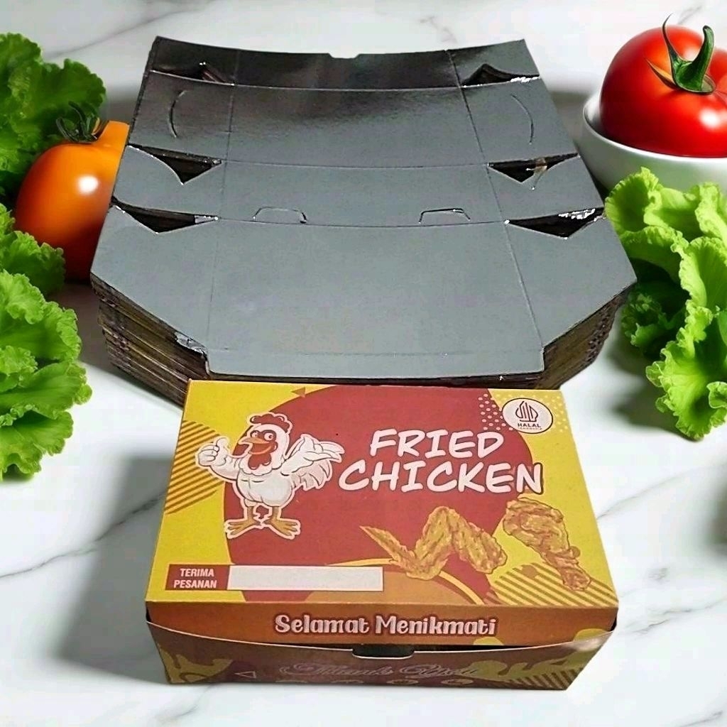 50pcs Box Ayam Goreng Crispy / Box Fried Chicken / Box KFC
