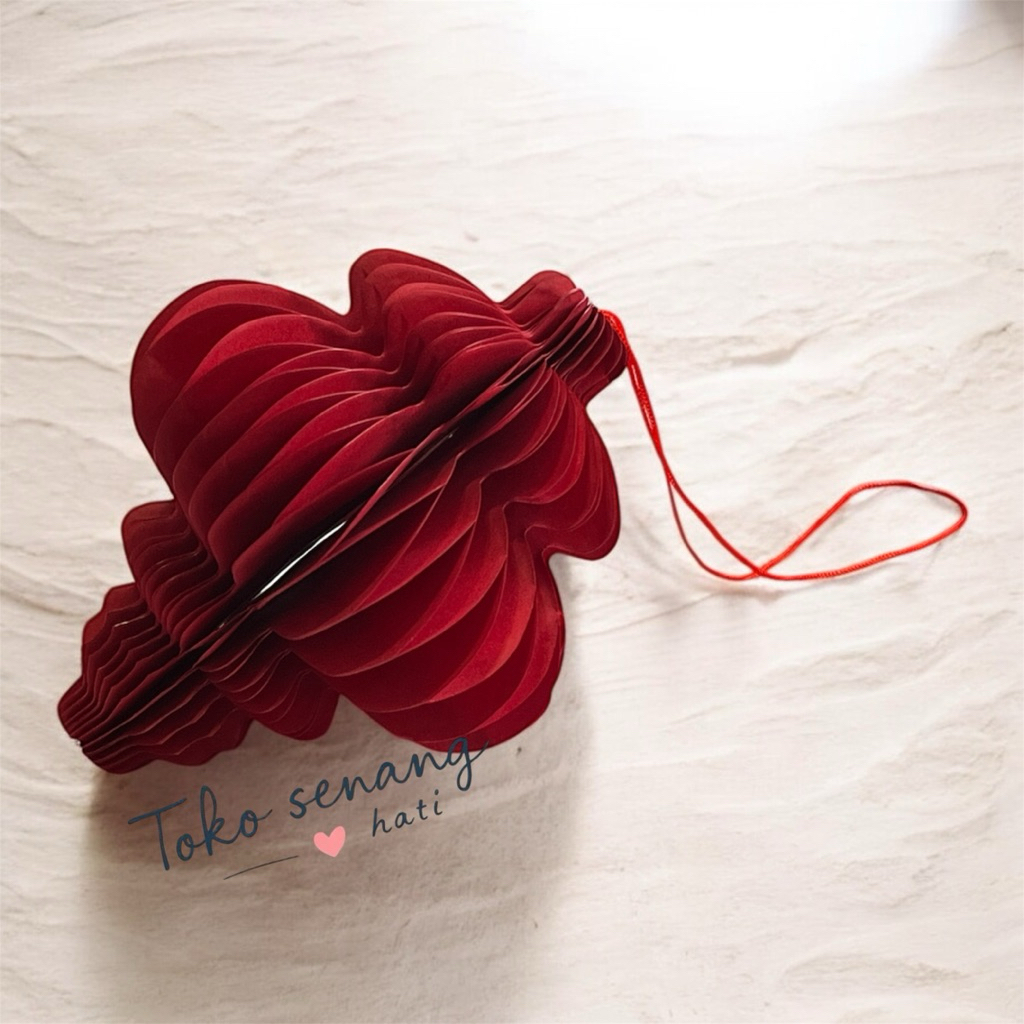 gantungan Imlek pompon kertas lampion kecil / gantungan Imlek / gantungan lampion kertas