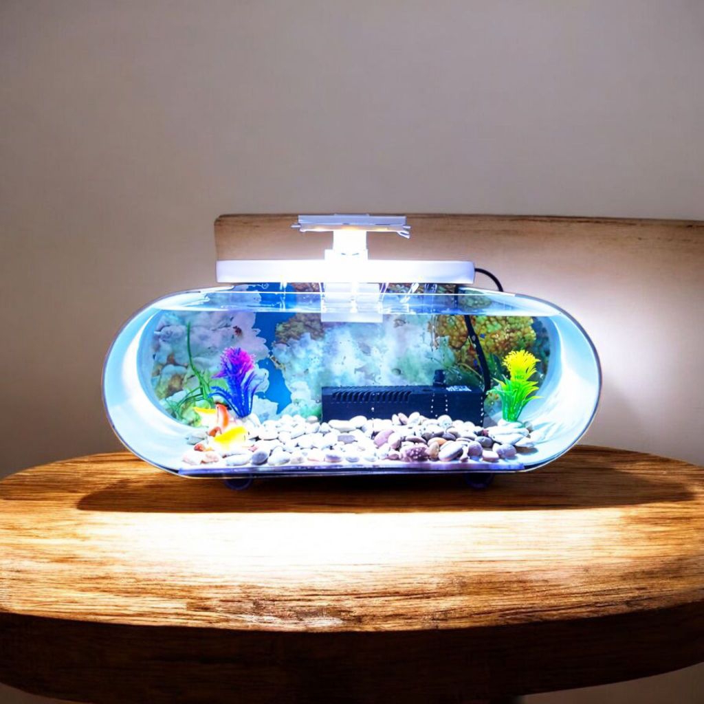 aquarium mini fullset dengan pompa dan filter/aquarium akrilik/aquarium fullset