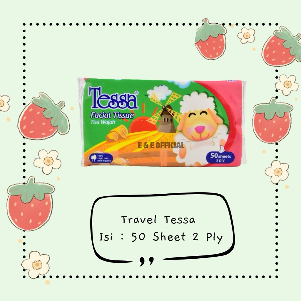 TISSUE TRAVEL TESSA / TISSUE SERBAGUNA TESSA / TRAVELPACK TESSA 50 SHEETS