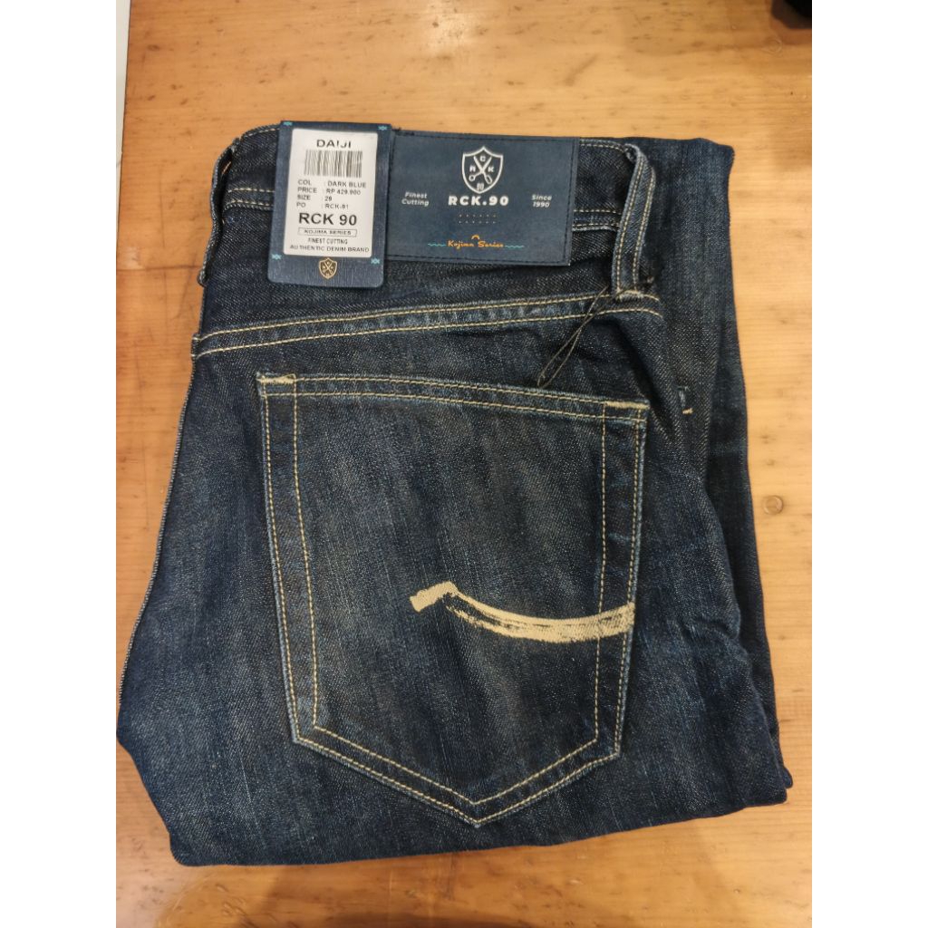 Celana Panjang Jeans Pria Rockstar Denim Original Slim Fit Daiji Dark Blue