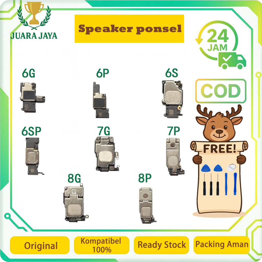SPEAKER TELEPON / BUZZER FOR IPHONE  6 / 6 PLUS / 6S / 6S PLUS / 7 / 7PLUS / 8 / 8 PLUS NEW ORIGINAL