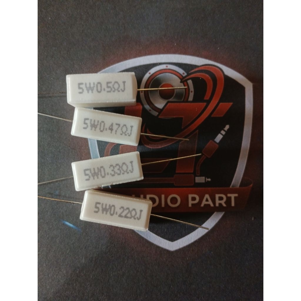 Resistor kapur / Resistor batu 5watt (0.22ohm/0.33ohm/0,47ohm/0.55ohm