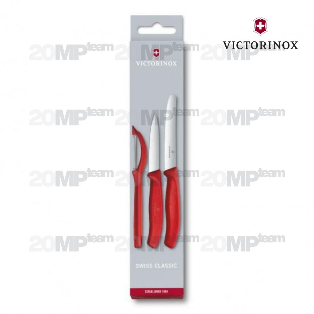 Victorinox Set 3 Pcs Swiss Classic Pisau Paring Dengan Alat Kupas