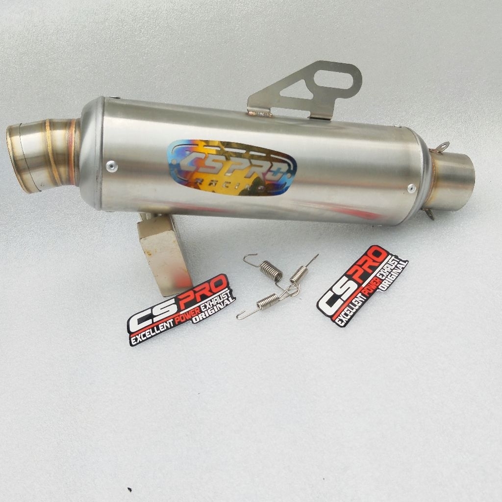 Knalpot racing Cs pro Racing Silincer only Jenong titan inlet 50mm produk original cs pro racing