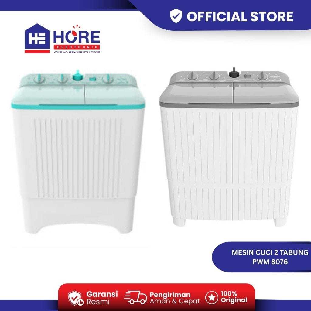 MESIN CUCI POLYTRON PWM 8076 / POLYTRON MESIN CUCI 2 TABUNG GIANT SERIES HIJAB PWM 8076 [8KG]