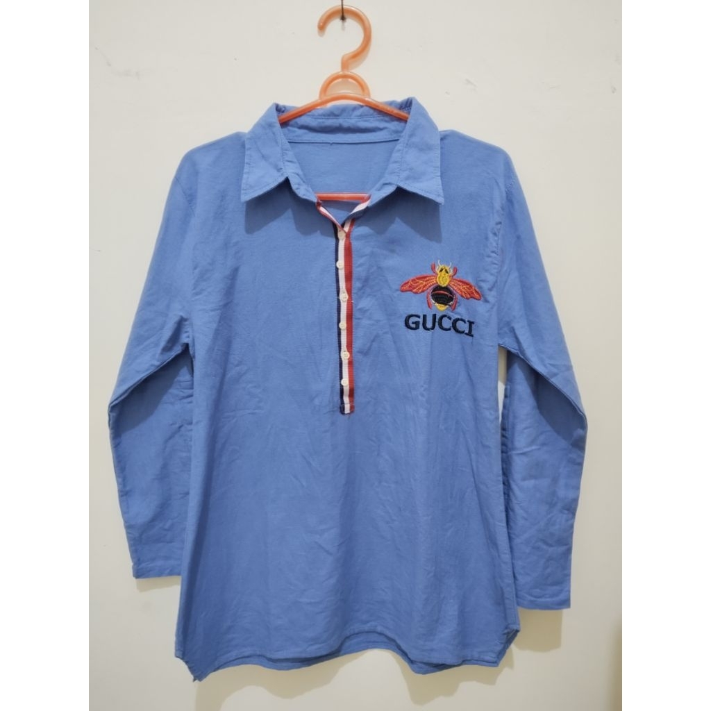 preloved kemeja linen gucci