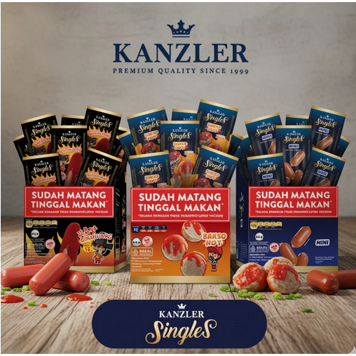 1BOX Kanzler Singles Kanzler Sosis Singles Siap Makan (isi 12pcs)