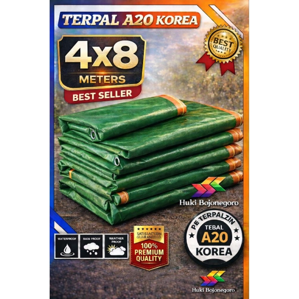 terpal plastik A20 4x8 terpal lembaran terpal tenda terpal truk terpal waterproof