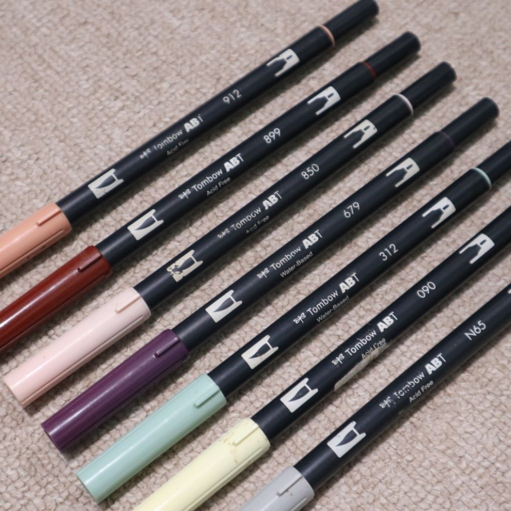 [PRELOVED] Tombow Dual Brush Pen Art Marker Water Based Dye Ink Brushpen Journaling