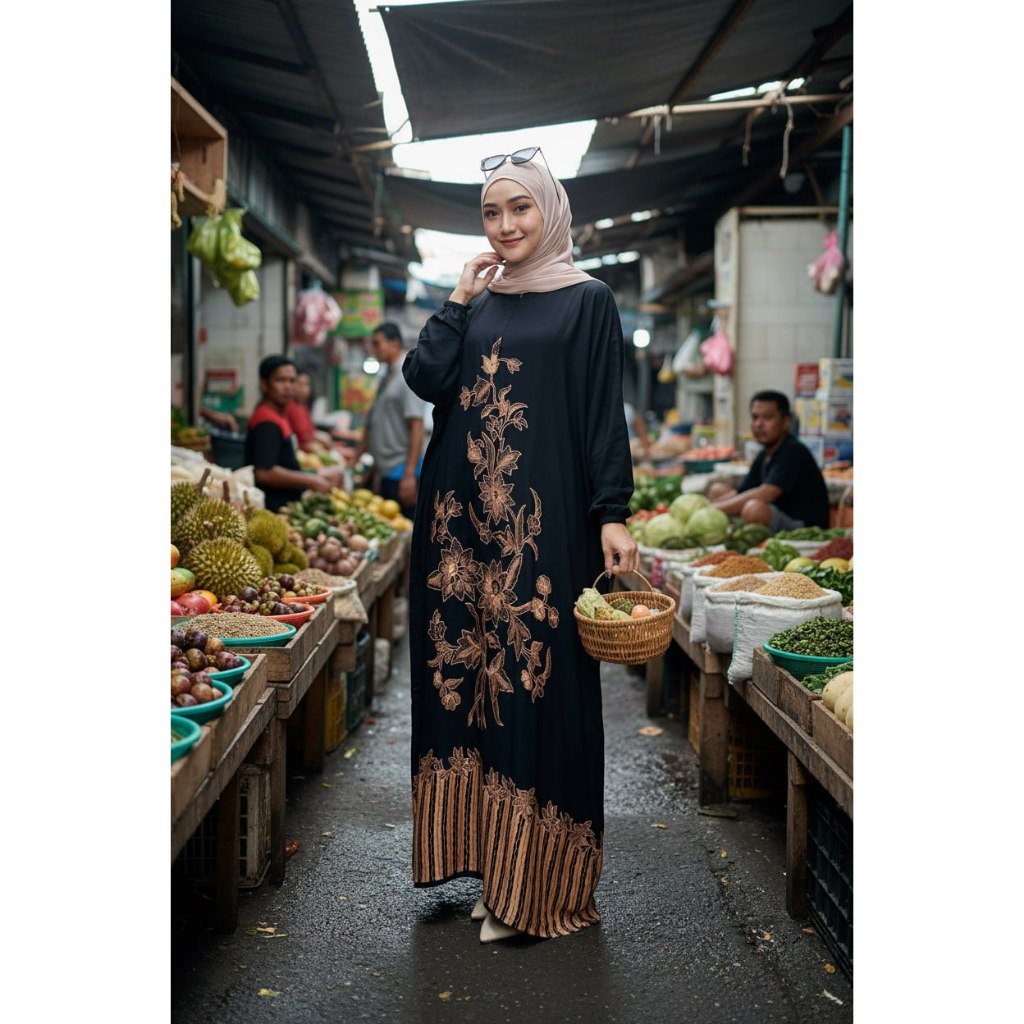 Kaftan Longdress Lowo Jumbo Wanita | Gamis Lowo Oversize LD 160 PB 135 | Kaftan Jumbo Elegan