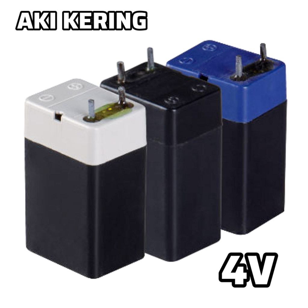 Aki Kecil 4V Kering Baterai Cas Lampu Emergency Raket Nyamuk Senter Kipas DLL