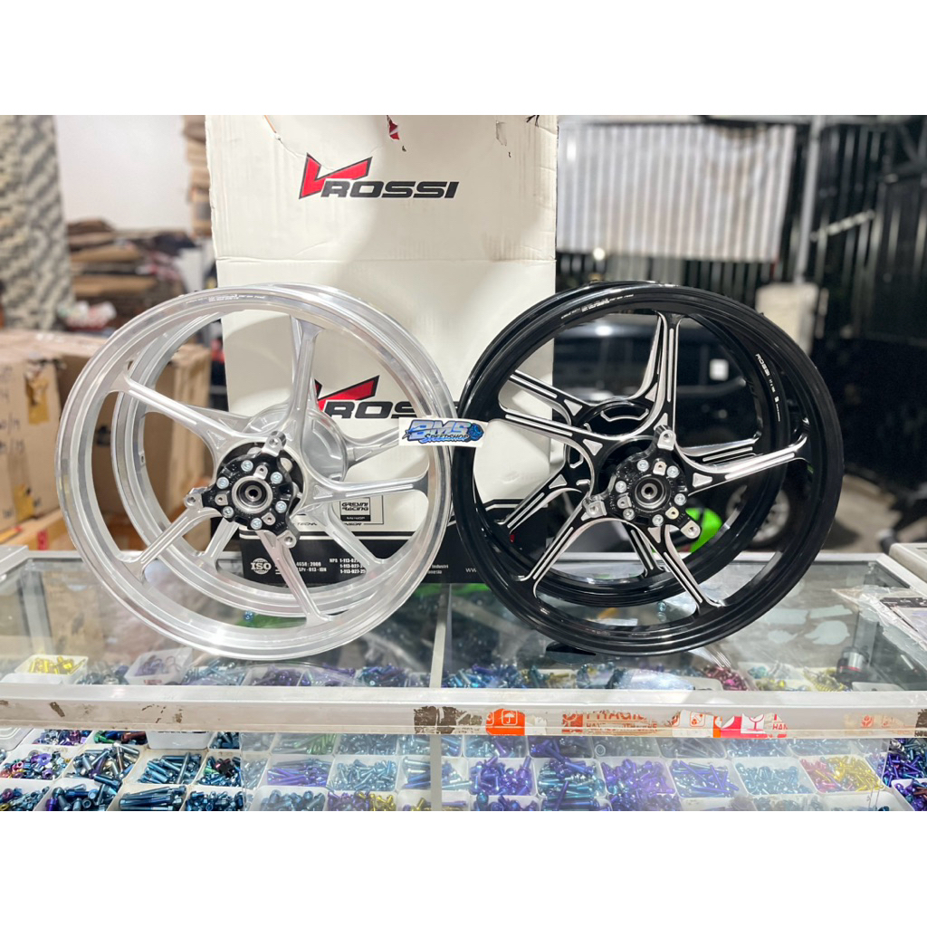 VELG VROSSI PRIME MODEL AK55 R17 AEROX OLD/AEROX NEW  *SIZE/UKURAN  -DEPAN 160 RING 17 -BELAKANG 186