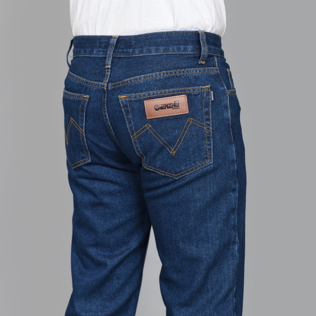 Celana Jeans Panjang Pria Standar Reguler Fit Gienzho Bahan Premium Halus Tidak Kaku