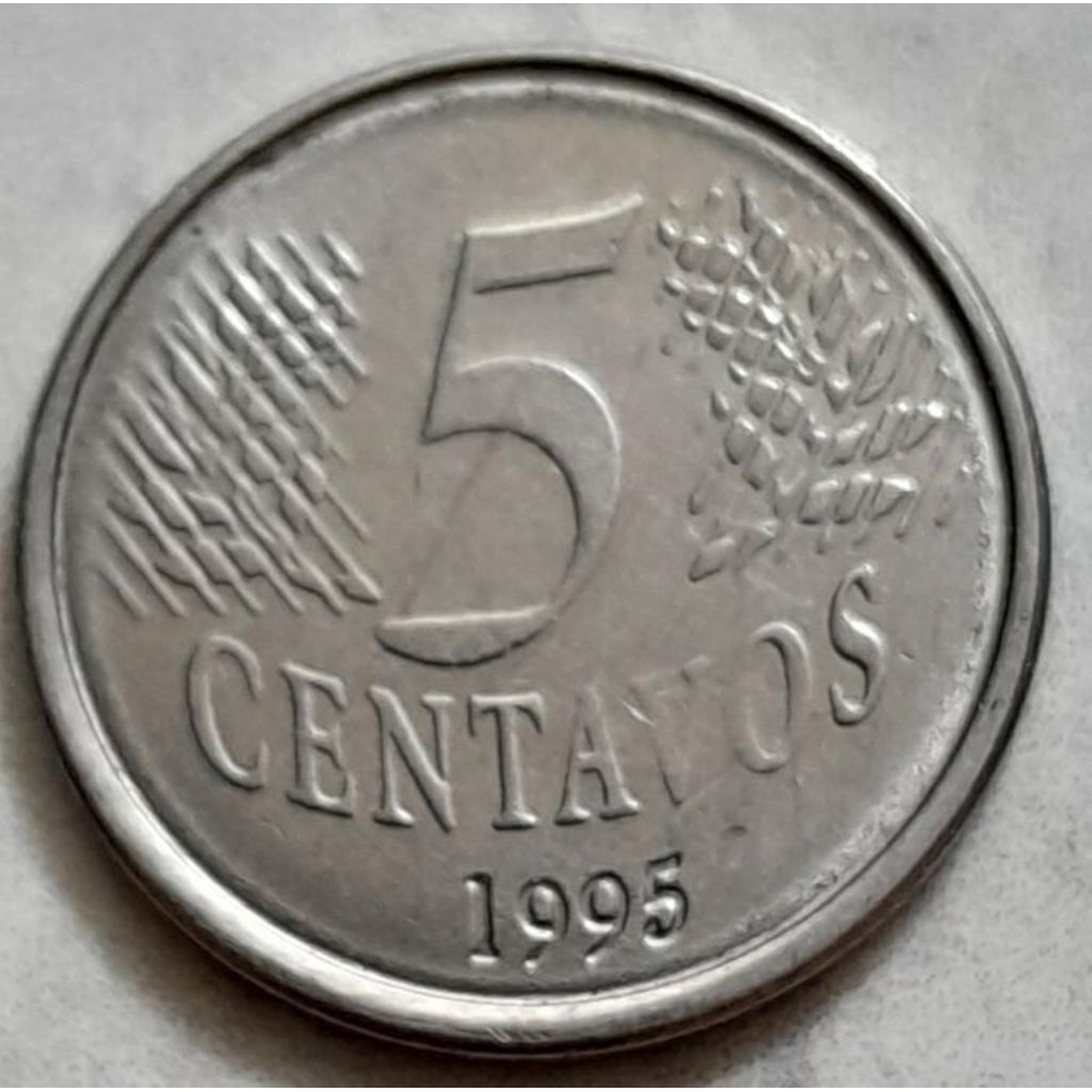 MC-2 Koin Brazil 5 Centavos 1995 Koleksi Uang Logam Coin Kuno Jadul Antik Langka Asing Luar Negeri M