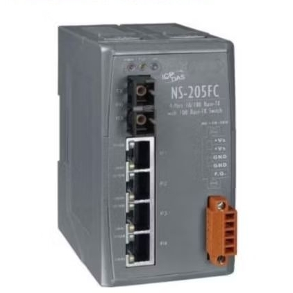 ICP DAS NS-205FC CR Ethernet Switch/4-Port+1-Port Fiber/SC