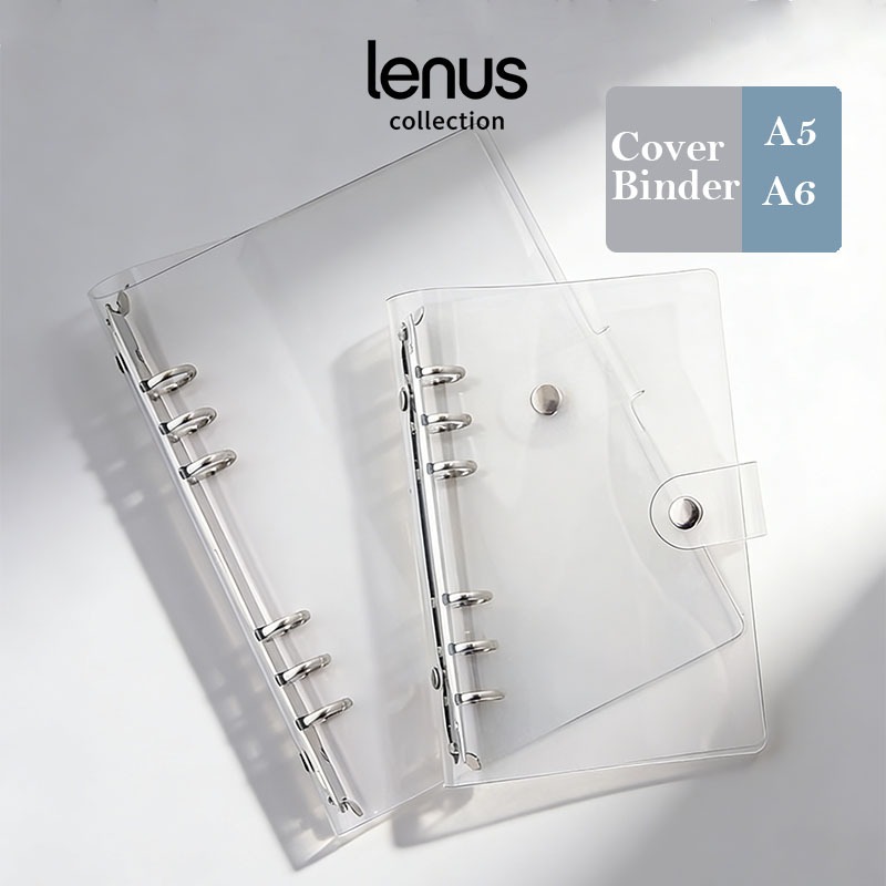 Cover Binder A5 Binder A6 Transparan Bening 6 Rings Aesthetic Isi Binder Refill