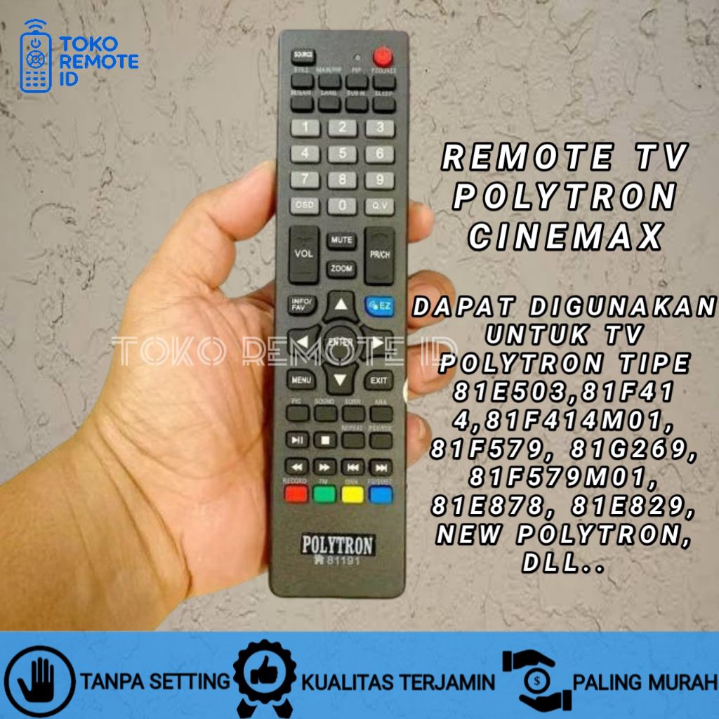 REMOT REMOTE TV POLYTRON LCD LED POLYTRON 811191 CINEMAX/BAZZOKE / XCEL 32T7511