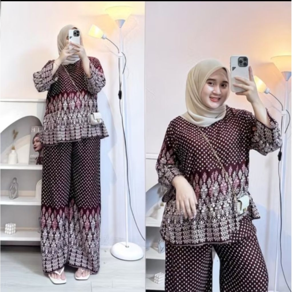 Setelan Rafella Set Rayon Rempel Adem Sekali