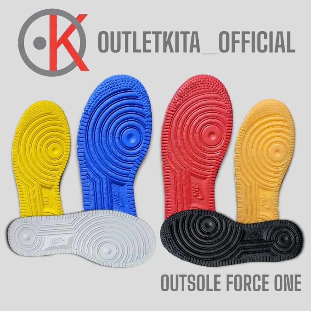 Outsole Sepatu Nike Air Force 1 Rubber White