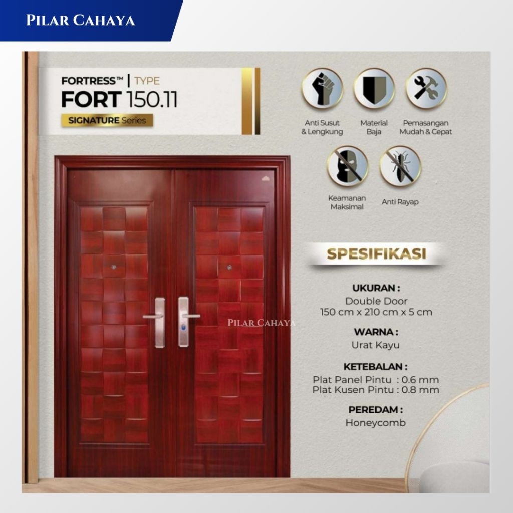 Pintu Baja Fortress Kupu Tarung Fort 150.11 Anti Rayap