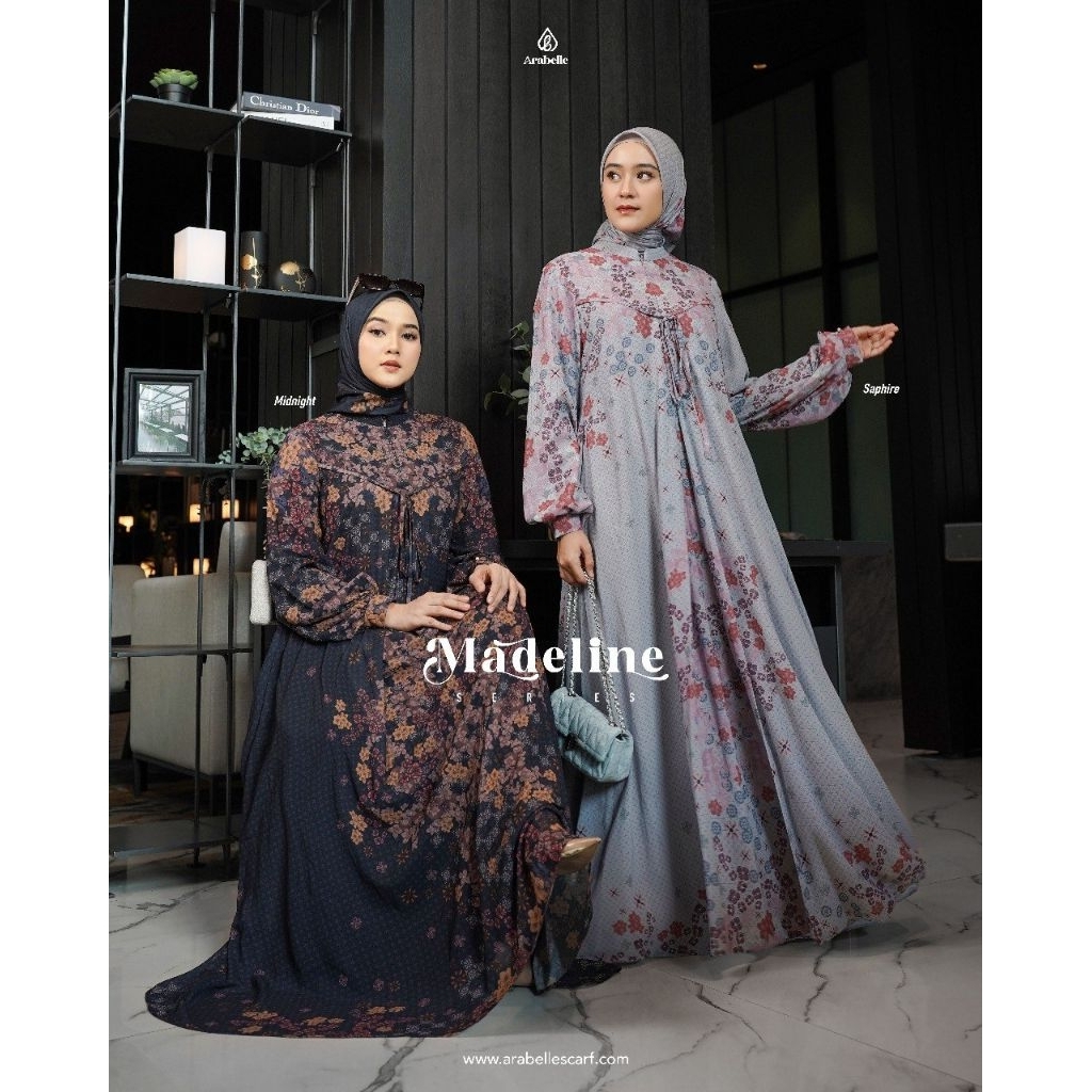 ARABELLE SCARF SERIES DRESS DAN BLOUSE MADELINE SERIES GAMIS PREMIUM MEWAH CERUTY BABY DOLL PREMIUM 